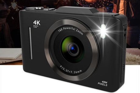 Digital Camera 4K Vlogging Camera for Photography with 32GB Card 48MP Portable Digital Camera with 16X Zoom - Pink