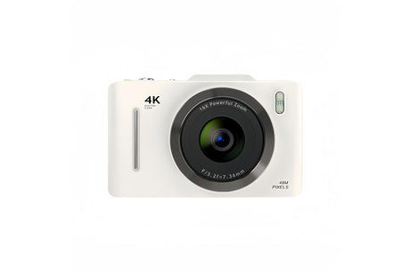 Digital Camera 4K Vlogging Camera for Photography with 32GB Card 48MP Portable Digital Camera with 16X Zoom - White
