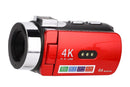 4K Video Camera Camcorder 64MP Vlogging Camera With 28X Digital Zoom for YouTube - Red Pro Version