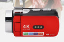 4K Video Camera Camcorder 64MP Vlogging Camera With 28X Digital Zoom for YouTube - Red Pro Version
