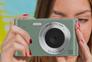 4K HD Digital Camera for Photography and Video Vlogging Camera Camera with 32G Memory Card 16X Digital Zoom -Green