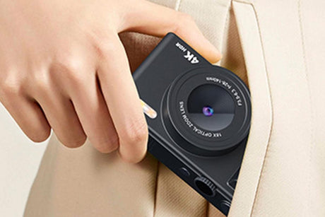 4K Digital Camera Flip Screen Autofocus for Vlogging and Photography Beginners - Black