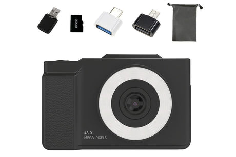 Digital Camera With 180 Degree Flip Screen 16X Digital Zoom Camera With 32G Memory Card -Black