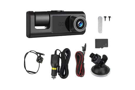 3 Channel Dash Cam Front and Rear Inside with 32GB SD Card 1080P Dash Camera Full HD 170 Degree Wide Angle Dashboard Camera