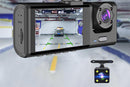 3 Channel Dash Cam Front and Rear Inside with 32GB SD Card 1080P Dash Camera Full HD 170 Degree Wide Angle Dashboard Camera