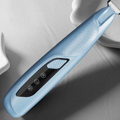Pet Hair Trimmer Electric Clipper Rechargeable with LED Light for Pets Blue