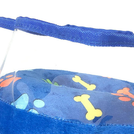 Soft Inflatable Pet Dog Cone Collar Anti Licking Scratching Blue - S