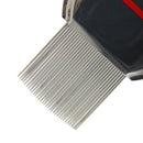Stainless Steel Pet Flea Comb Fine Tooth Grooming Tool Red