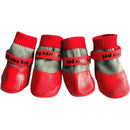 Waterproof Anti Slip Pet Shoes with Rubber Sole for Indoor and Outdoor Use Red - M