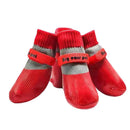 Waterproof Anti Slip Pet Shoes with Rubber Sole for Indoor and Outdoor Use Red - XL
