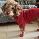Waterproof Anti Slip Pet Shoes with Rubber Sole for Indoor and Outdoor Use Red - XL