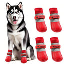 Waterproof Anti Slip Pet Shoes with Rubber Sole for Indoor and Outdoor Use Red - XL