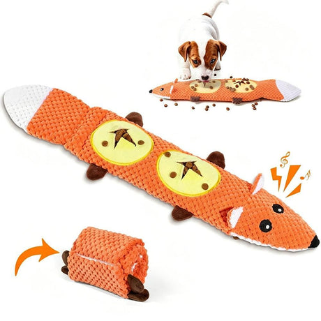 Dog Toys for Aggressive Chewers Dog Toys with Squeaker for Boredom and Teething Orange