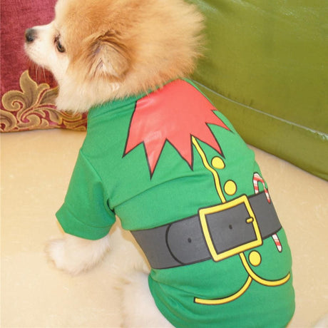 3Pcs Christmas Dog Cat T-Shirt Clothes Vest Puppy Pet Apparel Shirts - S