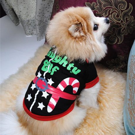 3Pcs Christmas Dog Cat T-Shirt Clothes Vest Puppy Pet Apparel Shirts - L