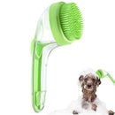 2-in-1 Pet Bath Brush with Built-in Shampoo Dispenser Dog Shampoo Bubble Maker Dog Cat Bathing Grooming Tool Rose Red