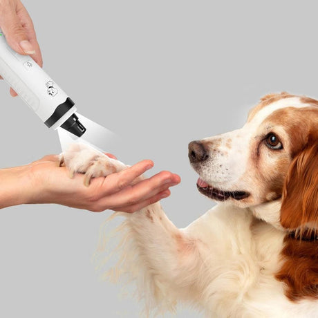 Electric Dog Nail Grinder - M3 Rechargeable Pet Nail Trimmer Grooming Tool