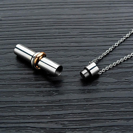 Pet Urn Necklace Pendant Titanium Steel Jewelry