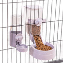 Automatic Food Water Dispenser Set Pet Feeder Bowl Set for Cage Light Blue