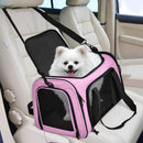 Foldable Travel Pet Carrier Bag Portable Cat Dog Kennel Bag Pink - M