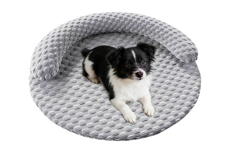 Washable Cooling Pet Bed with Removable Cover for Dogs & Cats - Dark Gray - S