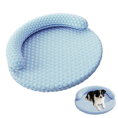 Washable Cooling Pet Bed with Removable Cover for Dogs & Cats - Dark Gray - M