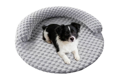 Washable Cooling Pet Bed with Removable Cover for Dogs & Cats - Dark Gray - L