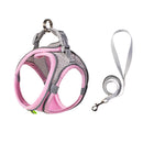 Pet Cat Harness and Leash Set Breathable Vest with Reflective Strip for Kitten Walking Traveling Orange - S