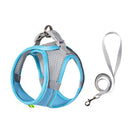 Pet Cat Harness and Leash Set Breathable Vest with Reflective Strip for Kitten Walking Traveling Orange - M