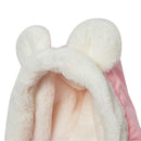 Plush Pet Carrier Backpack Pet Warm Bag with Hand Warmer Pocket Pink - M