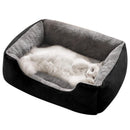 Rectangle Pet Bed for Dogs Cats Beds Warming Soft Calming Sleeping Puppy Bed Black - L