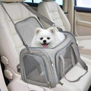 Foldable Travel Pet Carrier Bag Portable Cat Dog Kennel Bag Grey - S