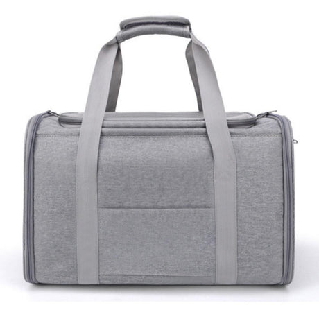 Foldable Travel Pet Carrier Bag Portable Cat Dog Kennel Bag Grey - S