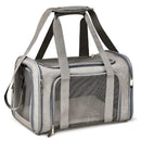 Foldable Travel Pet Carrier Bag Portable Cat Dog Kennel Bag Grey - XL