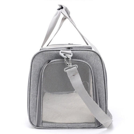 Foldable Travel Pet Carrier Bag Portable Cat Dog Kennel Bag Grey - XL