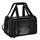 Foldable Travel Pet Carrier Bag Portable Cat Dog Kennel Bag Black - S