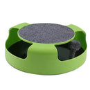 Pet Cat Catch Mouse Interactive Toy Cat Scratch Board Toy with Felt Scratching Claw Mat