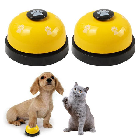 2Pcs Pet Training Bells Dog Cat Training Equipment Interactive Toys White