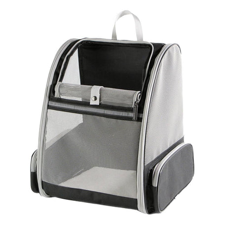 Travel Pet Cat Carrier Backpack Portable Breathable Outdoor Grey