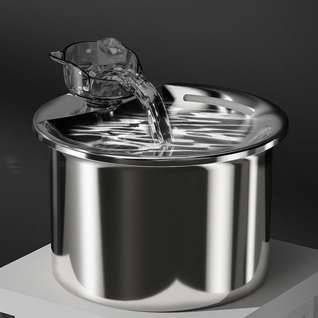 USB Powered 2L Automatic Cat Water Fountain Stainless Steel Pet Water Feeder