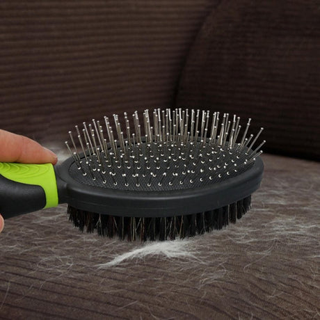 2PCS Pet Grooming Brushes Deshedding Bath Brush for Dogs Cats & Horses Purple