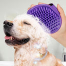 2PCS Pet Grooming Brushes Deshedding Bath Brush for Dogs Cats & Horses Purple