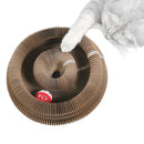 Organ Cat Toy Transformable Interactive Cardboard Toy with Track and Bell Ball