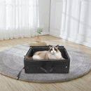 Portable Foldable Cat Travel Litter Box - Waterproof & Easy to Clean Black