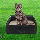 Portable Foldable Cat Travel Litter Box - Waterproof & Easy to Clean Black