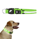 Luminous LED Pet Dog Collar Light-up USB Rechargeable Dog Collar Green - M