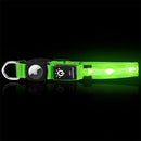 Luminous LED Pet Dog Collar Light-up USB Rechargeable Dog Collar Green - M
