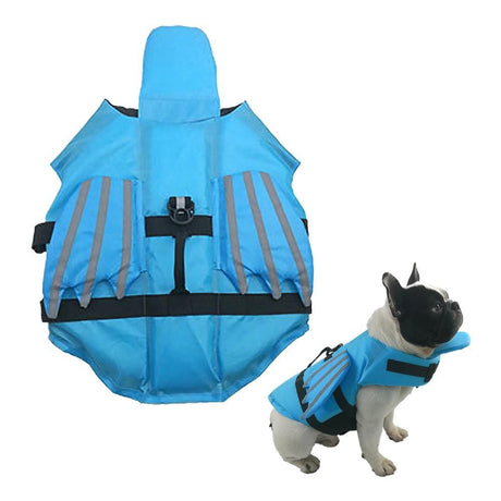 Dog Life Jacket Wings Pet Life Vest Adjustable Dog Flotation Swim Vest Blue - XL