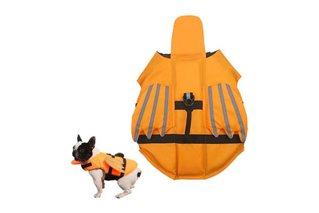 Dog Life Jacket Wings Pet Life Vest Adjustable Dog Flotation Swim Vest Blue - 2XL