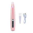 Dog Paw Trimmer with LED Light Rechargeable Pet Hair Clippers for Small Dogs Cats White
